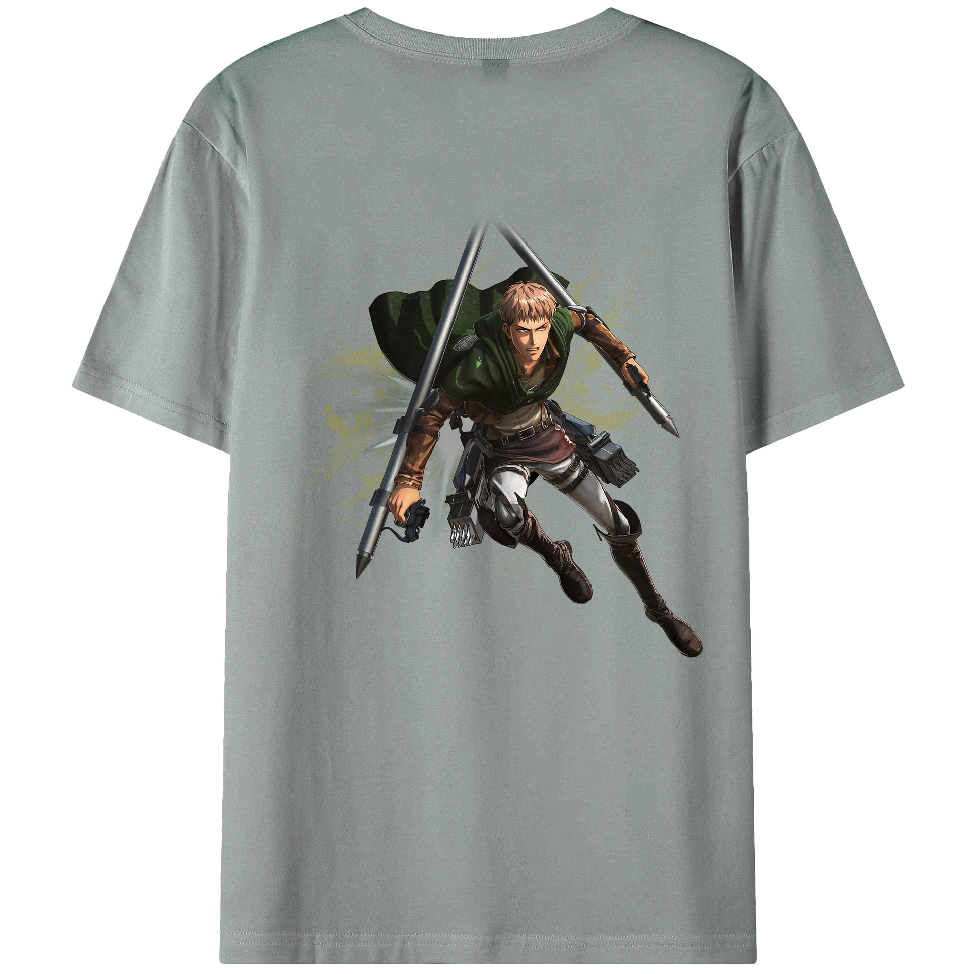 （画像用） 進撃の巨人 ジャン・キルシュタイン Attack on Titan Jean Kirstein 綿100％ メンズ半袖Tシャツ（バックプリント） 通気性